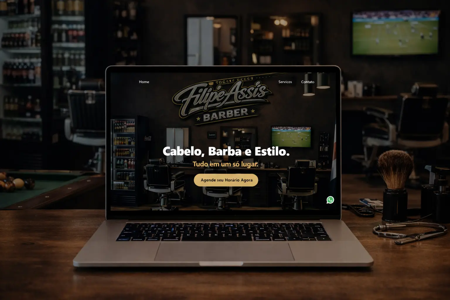 Modelo de Site Barbearia