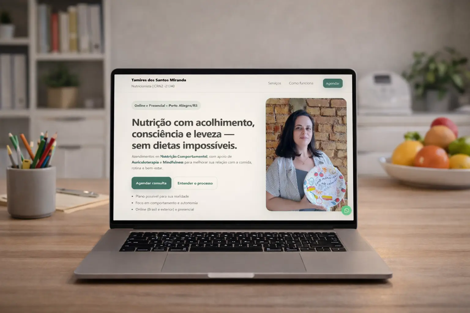 Modelo de Site Nutricionista